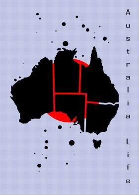 Australia map fan art