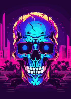 Skull Synthwave