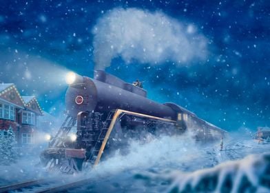 Winter Christmas Train