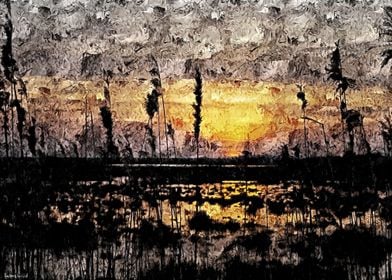 Impasto Style Landscape 03