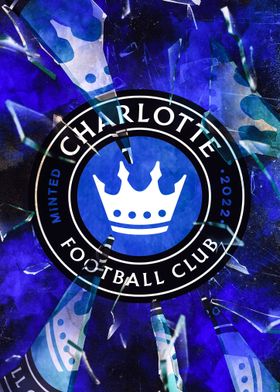 Charlotte FC Broken Glass 