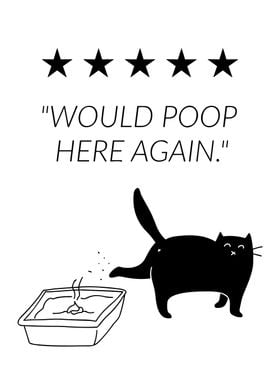 Black cat poop