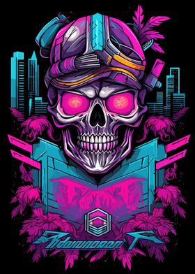 Skull Synthwave