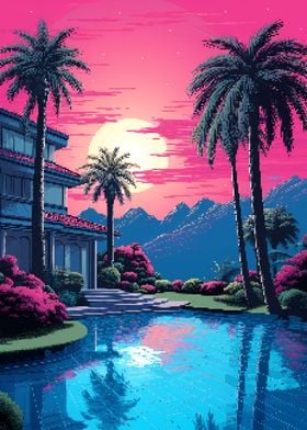 Mansion Pool Pixel Art