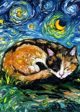 Starry Night Cat 