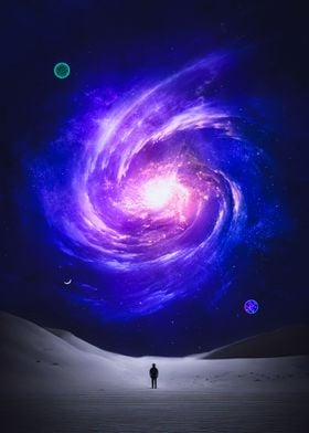 Desert and Purple Galaxy