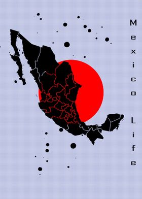 Mexico map fan art