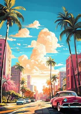 MIAMI Oil Painting