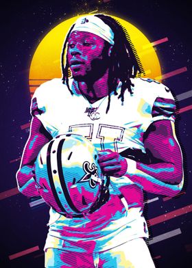 Alvin Kamara Retro Poster