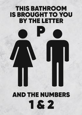 funny bathroom letter p