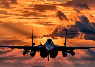 Jet Fighter Sunset