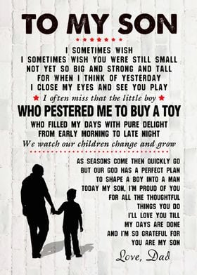 To My Son From Dad Father