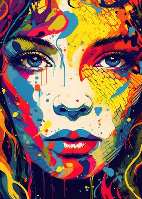 Abstract Face Portrait Art