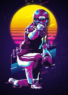 Adam Thielen Retro Poster