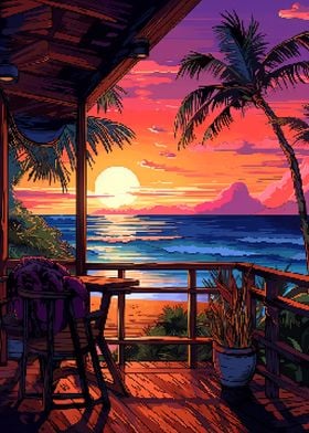 Hawaii Resort Sunset