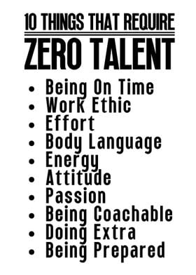 Require Zero Talent