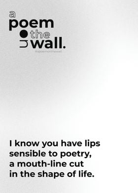 A poem on the wall