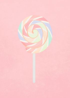 Pastel lollipop candy