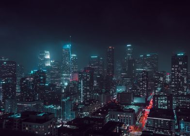 Skyline City at Night