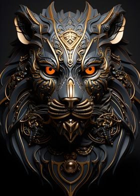 Lion in Black and Gold