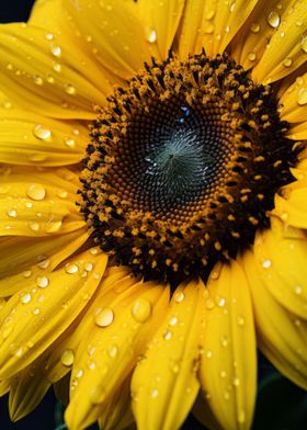 Wet Sunflower