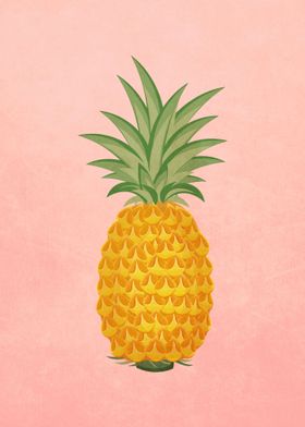 Vintage pink pineapple