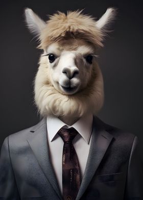 Alpaca in a suit