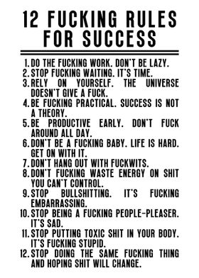 12 Fucking Rules For Focus