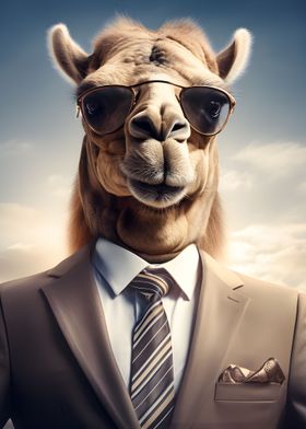 Camel in a suit