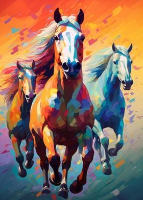 Horse Geometric Art