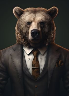 Bear in a suit