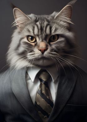 Cat in a suit