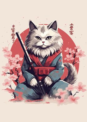 Cat Samurai Japanese