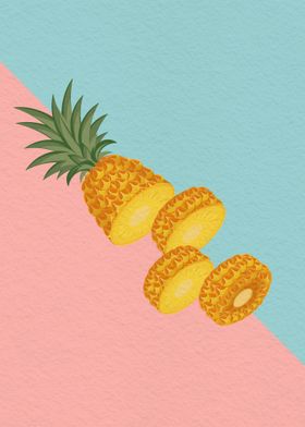 Fresh pineapple slice