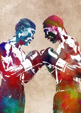 Boxing sport art