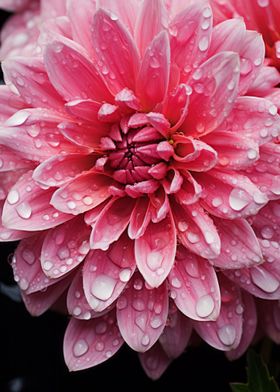 Wet Chrysanthemum Flower