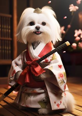 Doodly Samurai Dog