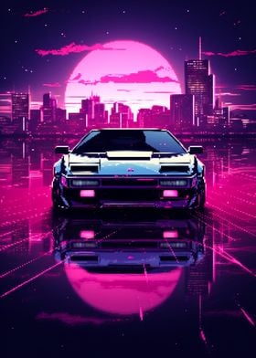 Dream Car 80s Pixel