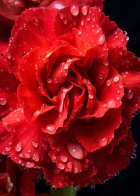 Wet Carnation Flower