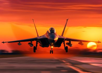 Jet Fighter Sunset