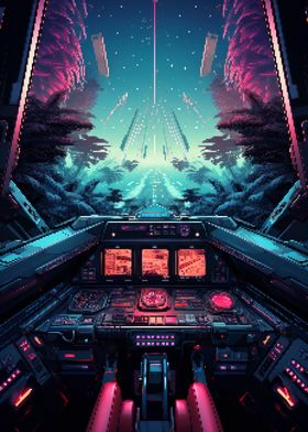 Spaceship Ride Pixel