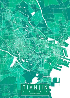 Tianjin Map Watercolor