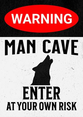 MAN CAVE SILHOUETTE