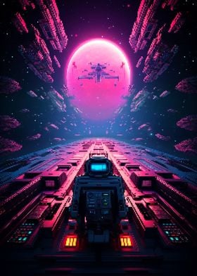 Space View Pixel Art