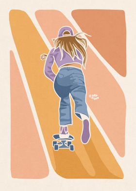 Skateboard girl