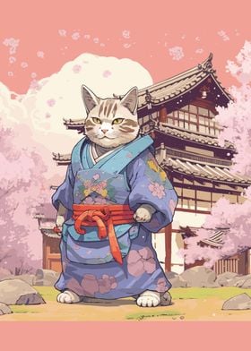 Cat Samurai Japanese