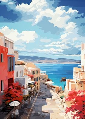 MYKONOS Oil Painting