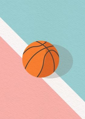 Pastel Basketball Court
