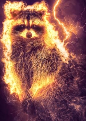 Raccoon Lighting Thunder