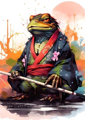 Samurai Frog Samurai Toad